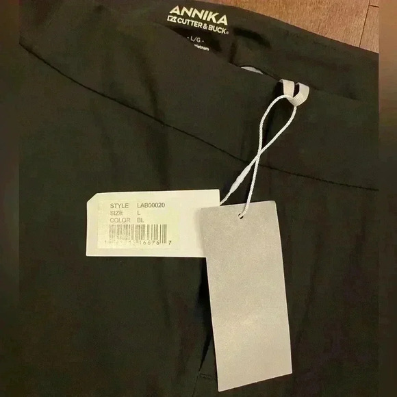 NWT Annika Cutter and Buck CB WeatherTech Black Pants Size Large - Picture 8 of 9